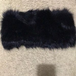 Infiniti Black Fur Scarf